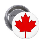 Canada Maple Leaf Button