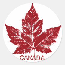 Canada Souvenir Stickers Red Maple Leaf Stickers