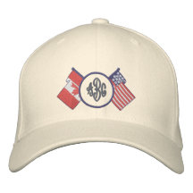 Canada - US- Monogram Hat Baseball Cap