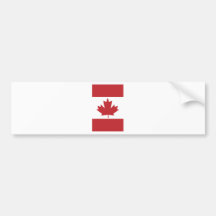 Canada vertical flag bumper sticker