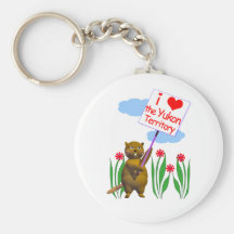 Canadian Beaver Loves the Yukon Key Chains