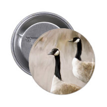 Canadian Geese Button