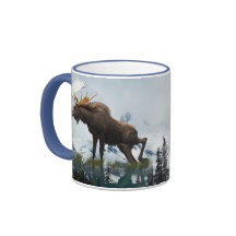 Canadian Moose & Mountains Wildlife Nature Mugs
