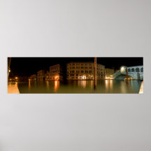 Canal Grande At Night Posters