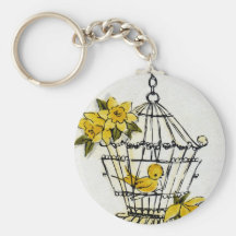 Canary and Dafodills Keychains