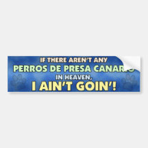 Canary Dogs in Heaven Bumper Sticker