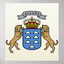 Canary Islands Coat of Arms detail Poster