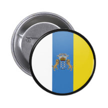 Canary Islands quality Flag Circle Pin