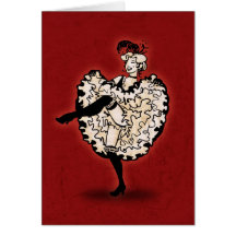 Cancan Dancer Greeting Cards