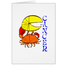 Cancer Crab Greeting Cards