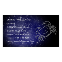 Cancer Horoscope Business Cards