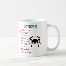 Cancer Horoscope Zodiac Sign Mugs