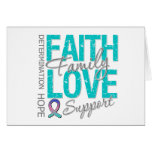 Cancer Inspiring Slogan Collage Thyroid Cancer Greeting Card