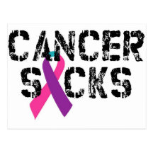 Cancer Sucks - Thyroid Cancer Ribbon Post Cards