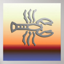 Cancer Zodiac Star Sign In Light Silver Print