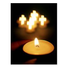 Candle and Crosses Post Card