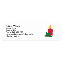 Candle christmas business card template