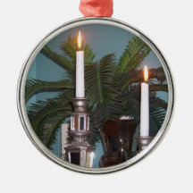 Candle glow christmas tree ornament
