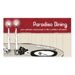 candlelight dinner plate chef catering business... business card templates