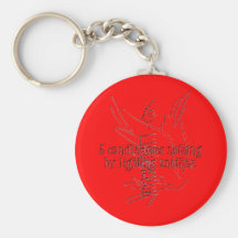 Candlelight Dove Keychain