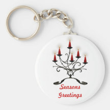 Candles Christmas Basic Keychain