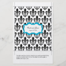 Candy Bar Wrapper | New Orleans Turquoise Personalised Flyer
