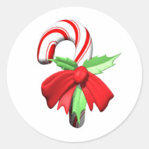 Candy Cane and Holly Stickers