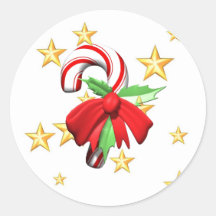 Candy Cane Christmas Sticker