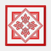 Candy Cane Holiday Fleur de lis (2) magnet