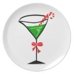 Candy Cane Martini Plate