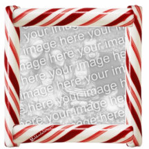 Candy Cane Photo Ornament Cut Out