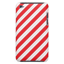 Candy Cane Red Stripes Barely There iPod Cases