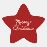 Candy Cane Striped Merry Christmas Stickers