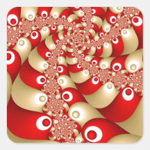 Candy Cane Swirls Stickers