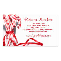Candy Canes Business Cards