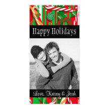 Candy Canes Christmas Photo Card