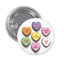 Candy Conversation Hearts Gifts and Apparel Button