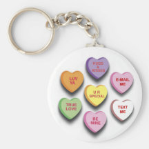 Candy Conversation Hearts Gifts and Apparel Key Chains