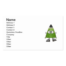 Candy Corn Frankenstein Halloween Business Cards