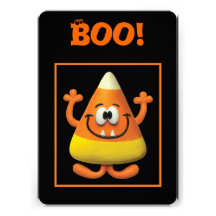 Candy Corn Halloween Invitation