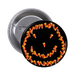 Candy Corn Smiley Pinback Button