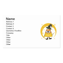 Candy Corn Witch Halloween Business Cards