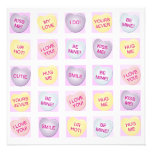 Candy Hearts Personalised Invitation