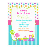 Candy land sweet shoppe birthday invitations