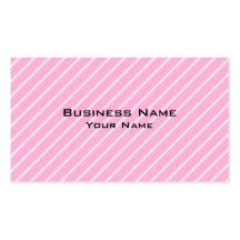 Candy Pink Diagonal Striped Pattern. Business Cards