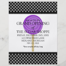 Candy Shop Grand Opening Announcement Flyers