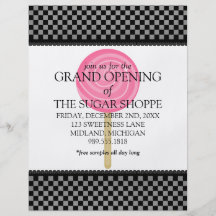 Candy Shop Grand Opening Announcement Flyers