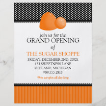 Candy Shop Grand Opening Announcement Flyers