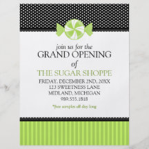 Candy Shop Grand Opening Announcement Flyers