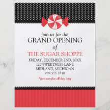 Candy Shop Grand Opening Announcement Flyers